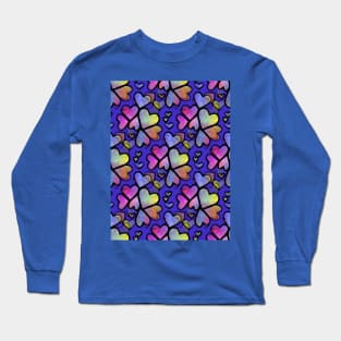 HAPPY Valentines Day Colorful Hearts. Long Sleeve T-Shirt